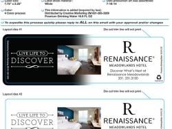 Template for 16.9 oz Bottled Water Label - Renaissance Meadowlands Hotel