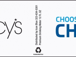 Macy's Custom Bottled Water Label - 6.5x1.75 - 10 oz Bottled Water