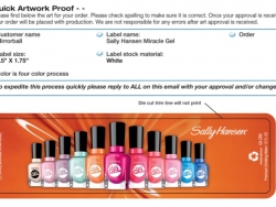 Sally Hansen Custom Bottled Water Label