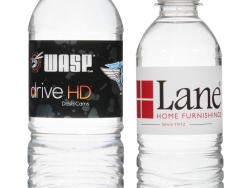 Custom water bottles produced and shipped from Arizona.